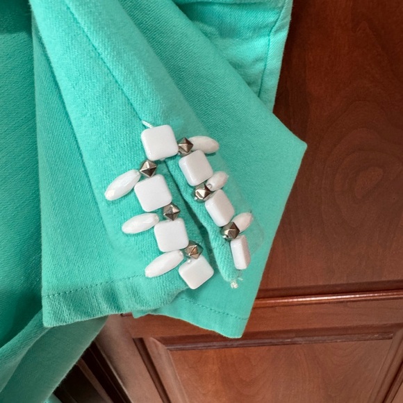 💎Ruby Rd. Turquoise Beaded Capris, 16💎 - Picture 4 of 7